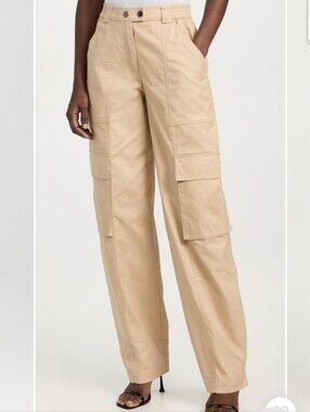 SIMKHAI Lionelle Wide-Leg Cargo Pants - KHAKI